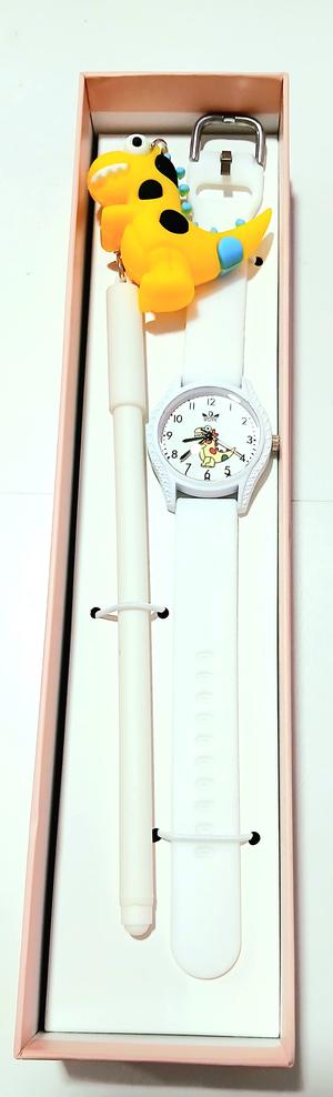Set de Reloj mas Lápiz y Llavero de Dinosaurio