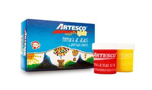 Pintura para dedos 6 colores Artesco