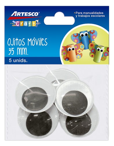 Ojitos moviles 35mm 5pcs Artesco
