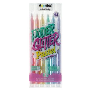 Marcadores glitter pastel 6pcs Coloring