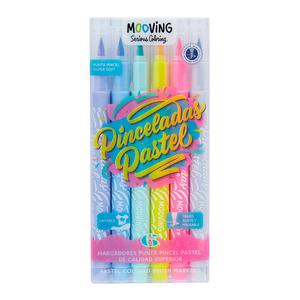 Marcadores punta pincel pastel 6pcs Coloring