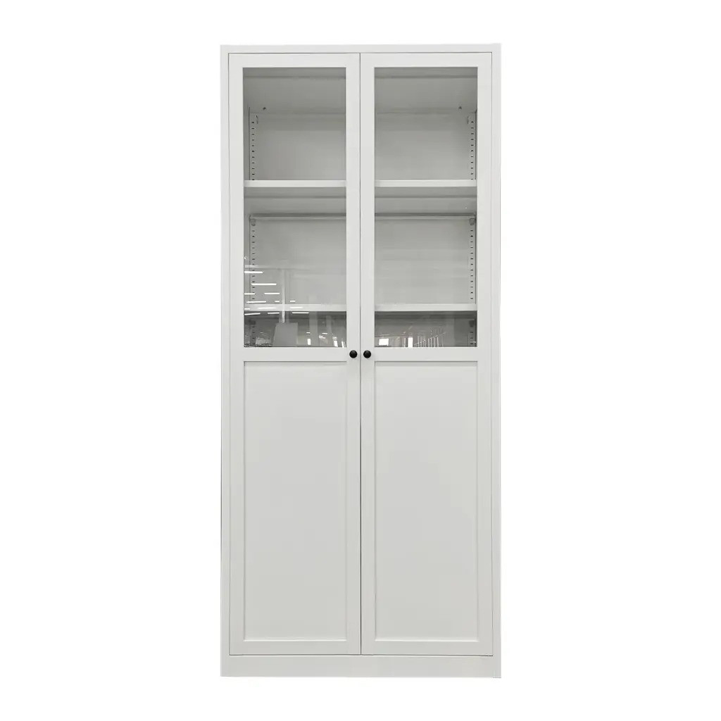 Armario 2 PUERTAS VIDRIO BLANCO (H1.85mt * A0.90mt * F0.40mt )