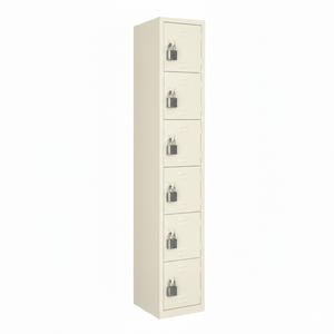 LOCKER DE 6 ESPACIOS COLOR MARFIL (0.28*0.385*1.80mt) 1936-1-MF