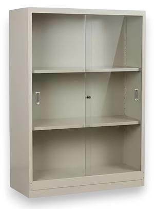 LIBRERO MEDIANO PUERTA DE VIDRIO CON LLAVIN 0.89*0.39*1.20MT