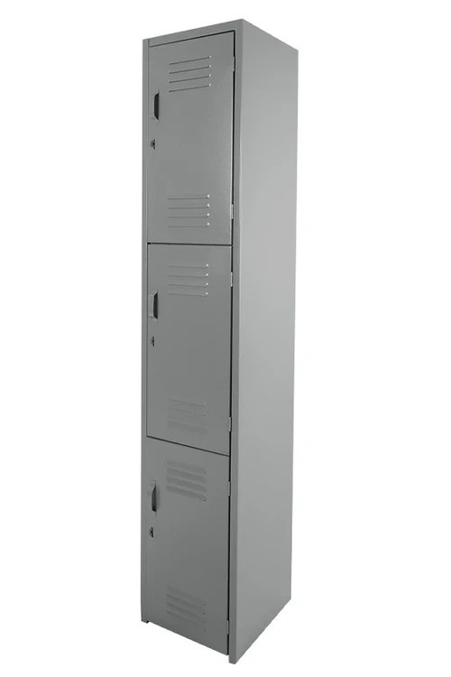 LOCKER DE 3 ESPACIOS COLOR MARFIL (0.28*0.385*1.80mt) CNT-12-MF