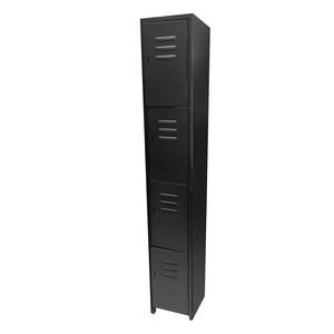 LOCKER DE 4 ESPACIOS COLOR NEGRO (0.28*0.385*1.80mt) 1936-8-NG