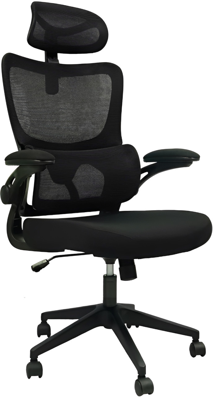 SILLA EJECUTIVA FLORENCIA R-ALTO BRAZO 3D AJUSTABLE MALLA PESO MAX.330LB NEGRO ERGONOMICA FERRINI