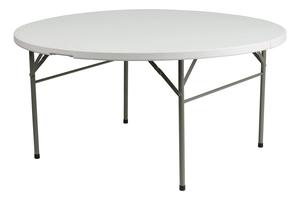 MESA PLEGABLE REDONDA C/BLANCA 5 PIES - 8404