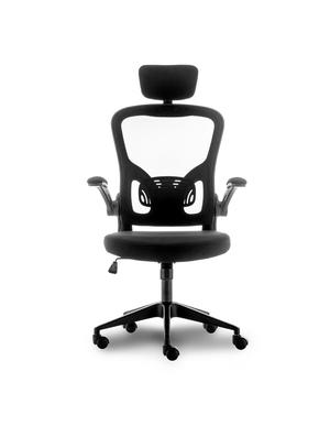 SILLA EJECUTIVA R-ALTO BRAZO AJUSTABLE 330LB FERRINI NGR BASE NEGRA CLASE 3 ( 7427230064634 )