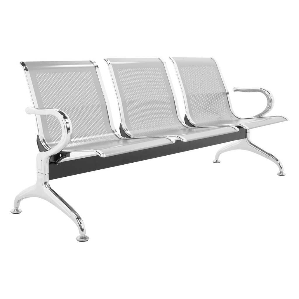 BANCO DE ESPERA INOX-CROMA 3 ESPACIOS
