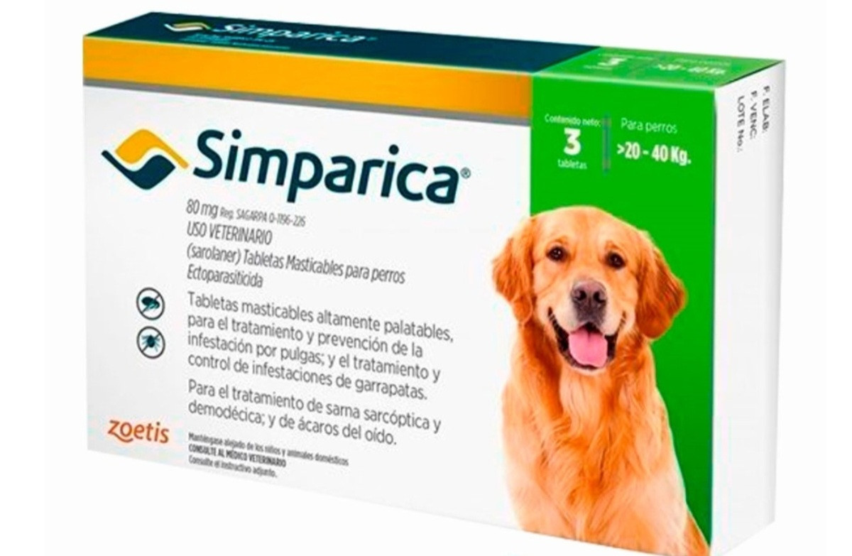 SIMPARICA 80 MG DE 20 A 40 KGS