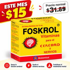 FOSKROL vitaminas para el Cerebro y Nervios (viales Bebibles)