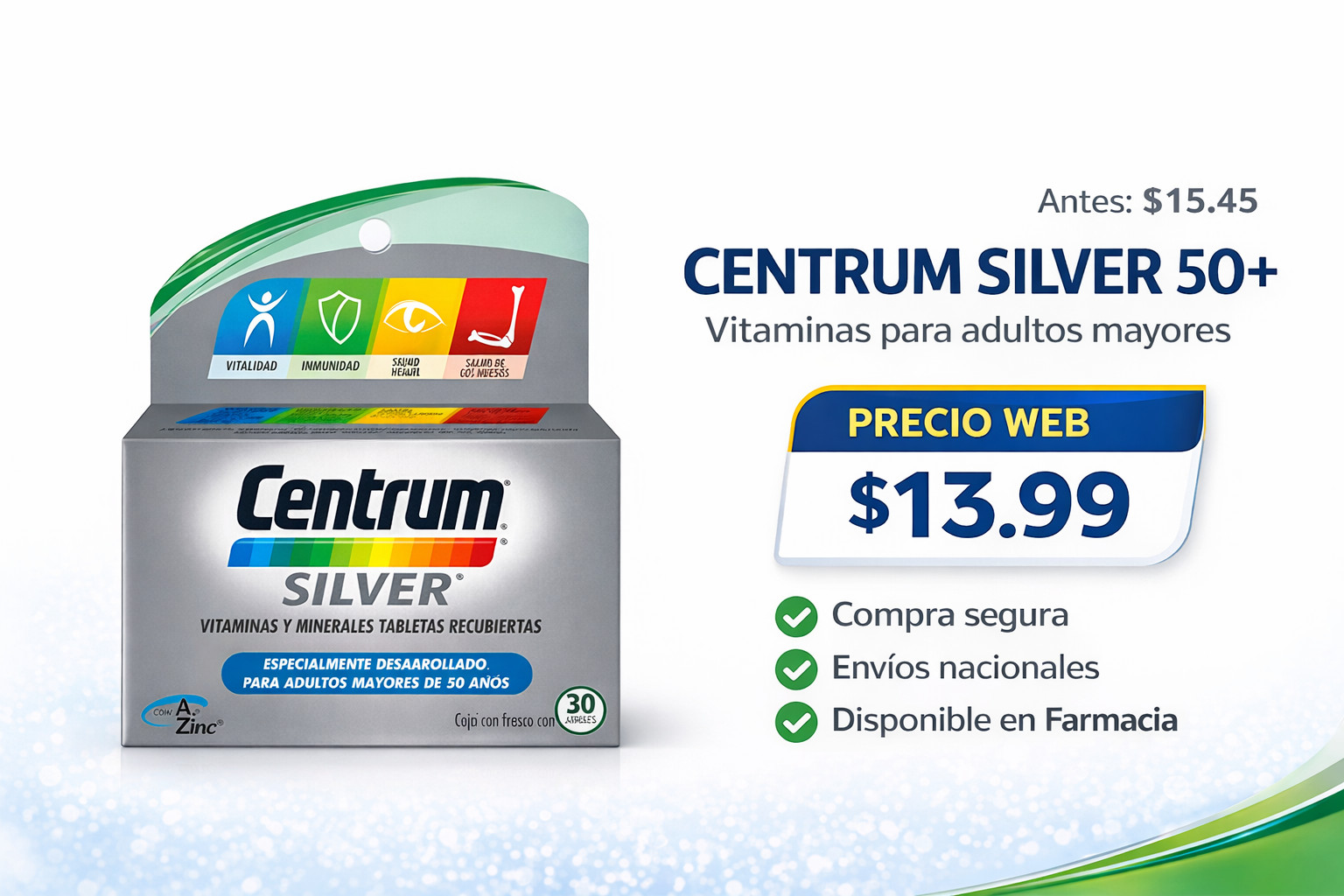 CENTRUM SILVER 50+  Vitaminas para adultos mayores
