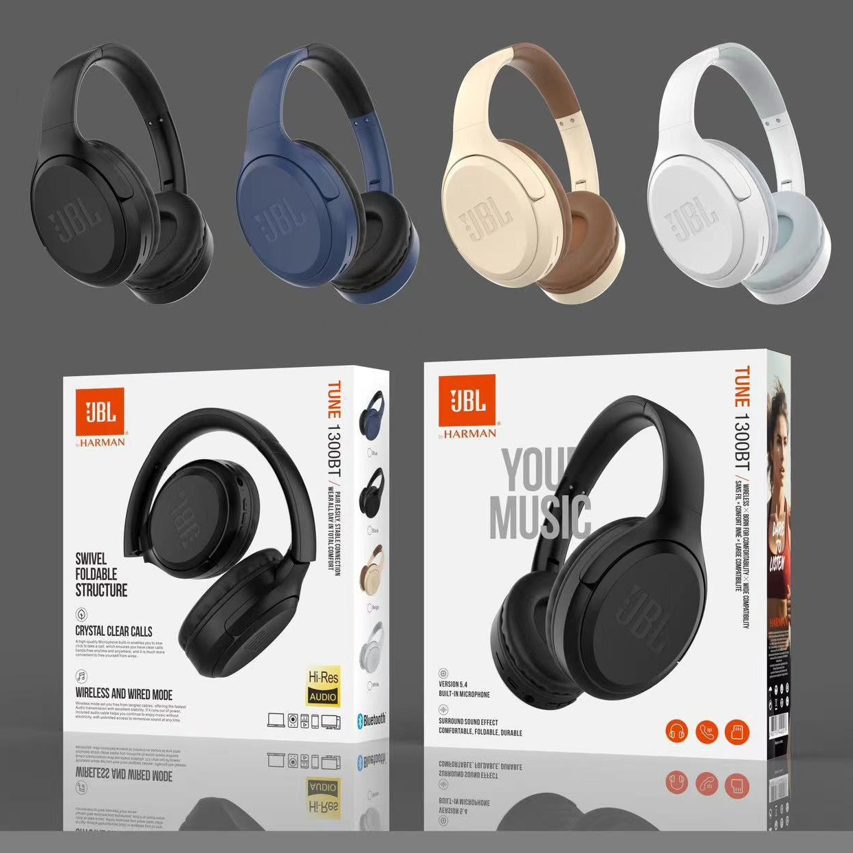  Auriculares inalámbricos Bluetooth JBL 1300BT
