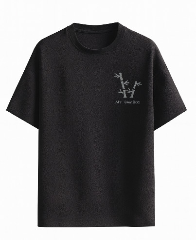 Camisas de manga corta con estampado bambú 