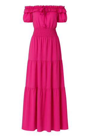 Vestidos de verano de manga abullonada con cuello de tubo