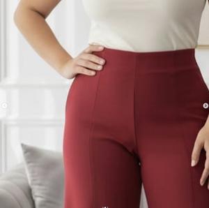 Pantalón de tejido woven ROJO