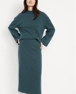 falda midi de punto Cozy Knit