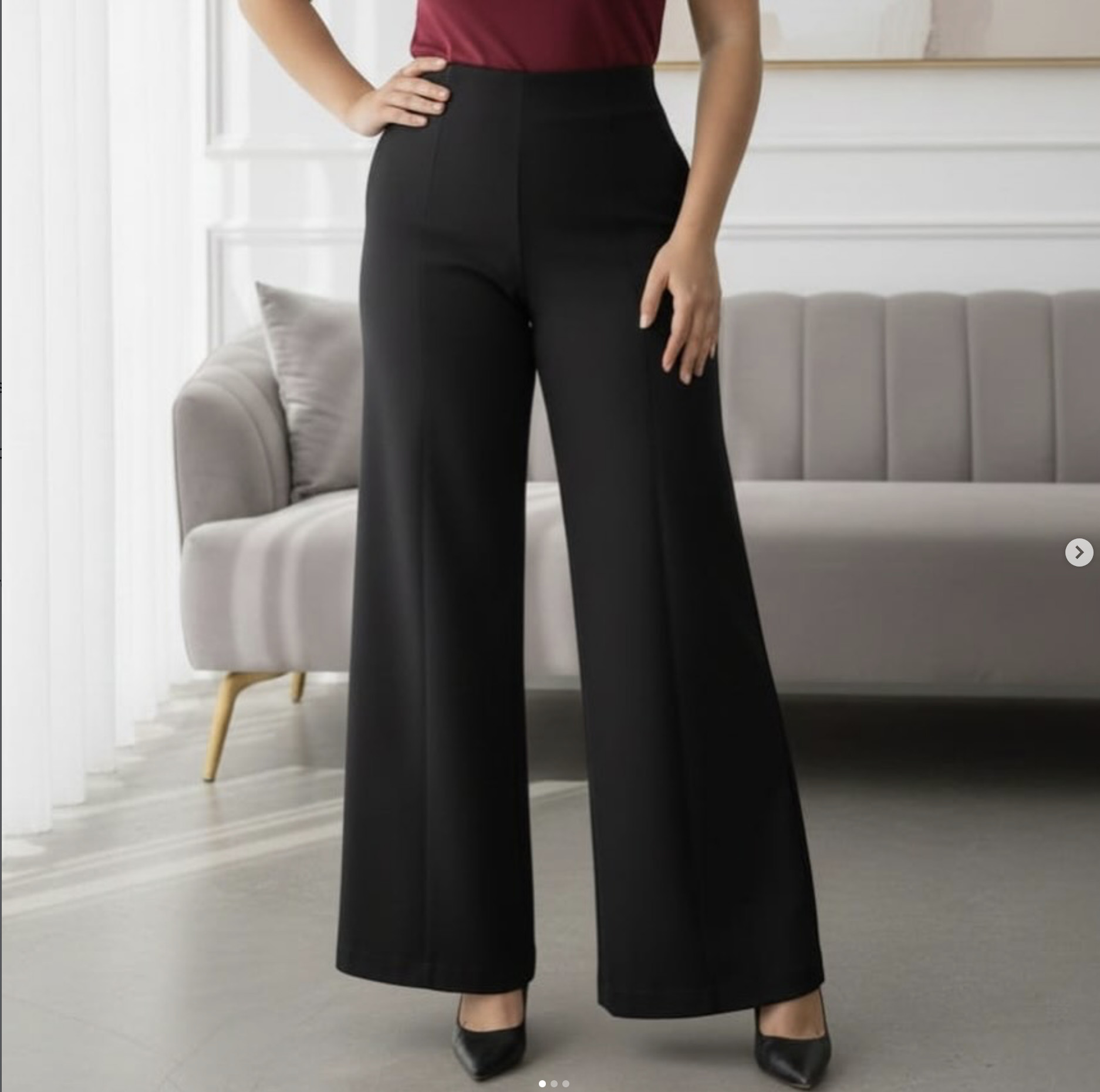 Pantalón de tejido woven NEGRO