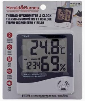 RELOJ TERMO HIGROMETRO Y RELOJ