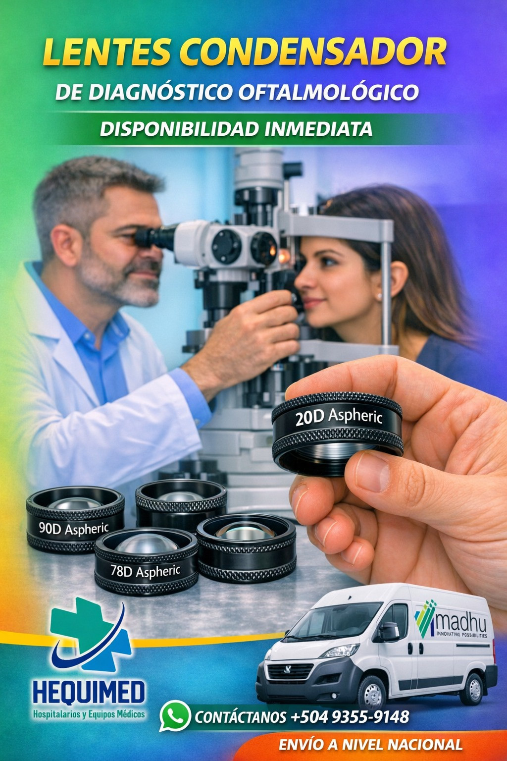 90D LENTE CONDESADOR LAMPARA HENDIDURA