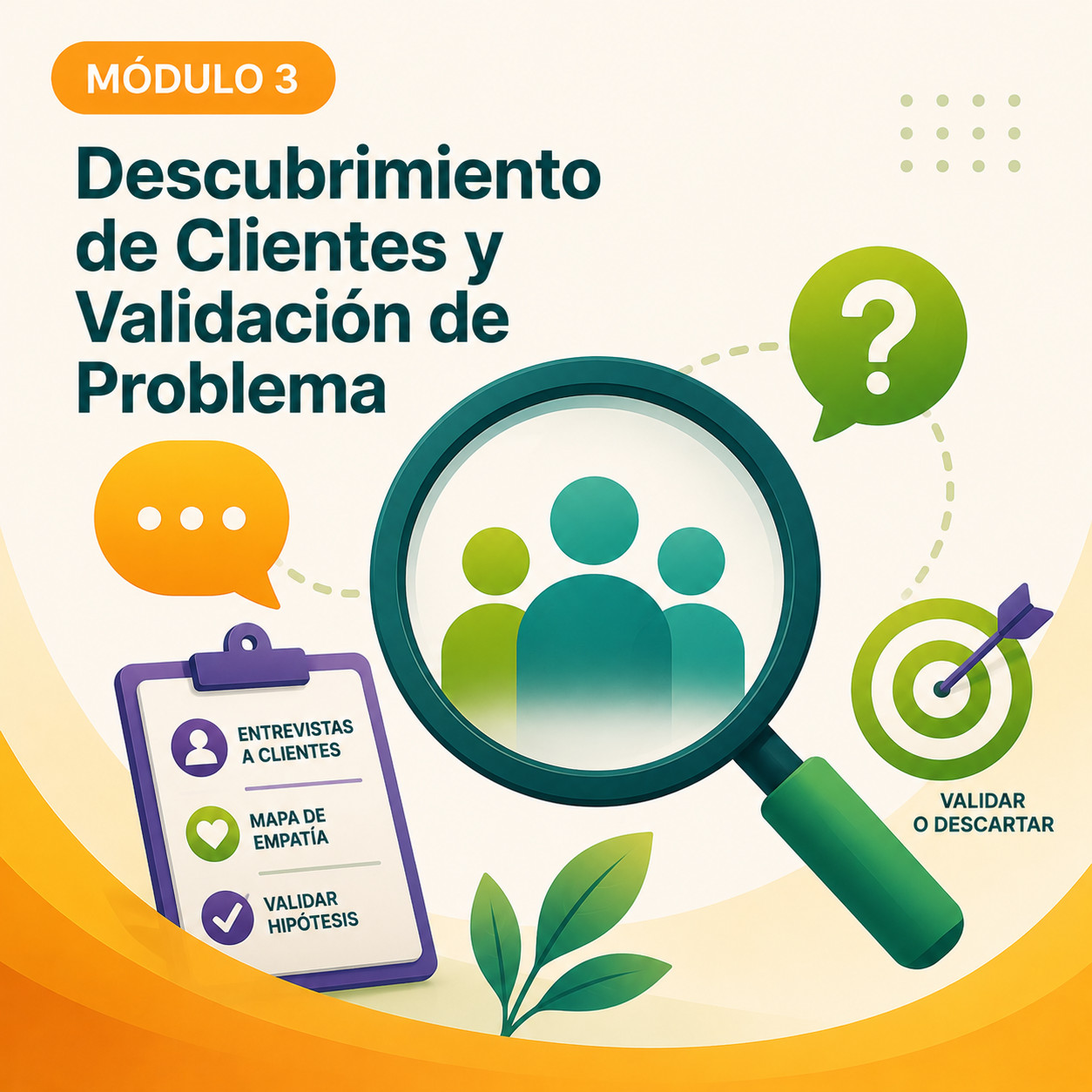MÓDULO 3: Descubrimiento de Clientes y Validación de Problema