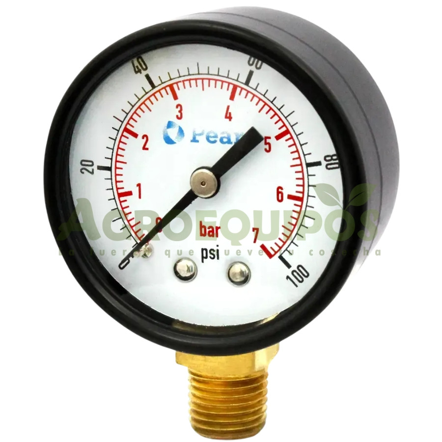 Manómetro 0 a 100 psi Pearl