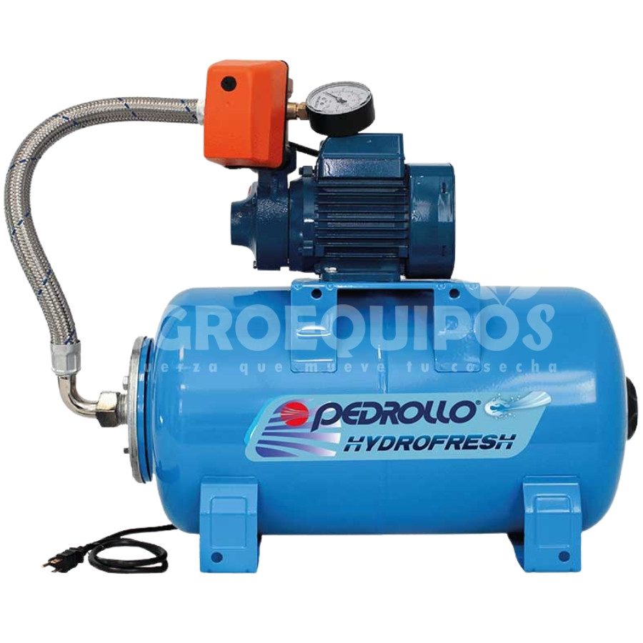 Bomba para cisterna Pedrollo de 1/2HP con tanque de 20lts