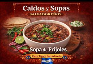Sopa de Frijoles con Hueso de Res.