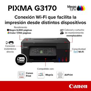 IMPRESORA MULTIFUNCIONAL CANON G3170