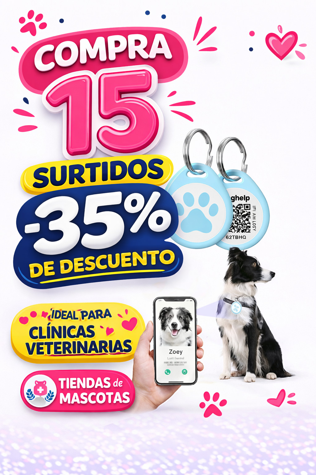 Pack QR Mascotas – 35% OFF (Precio de L.295 a L.191)