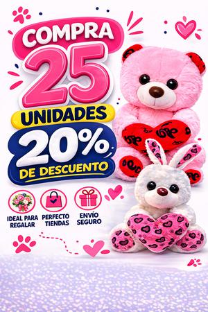 25 Peluches Mixtos (Precio Unitario se rebaja de L.95 a L.75)