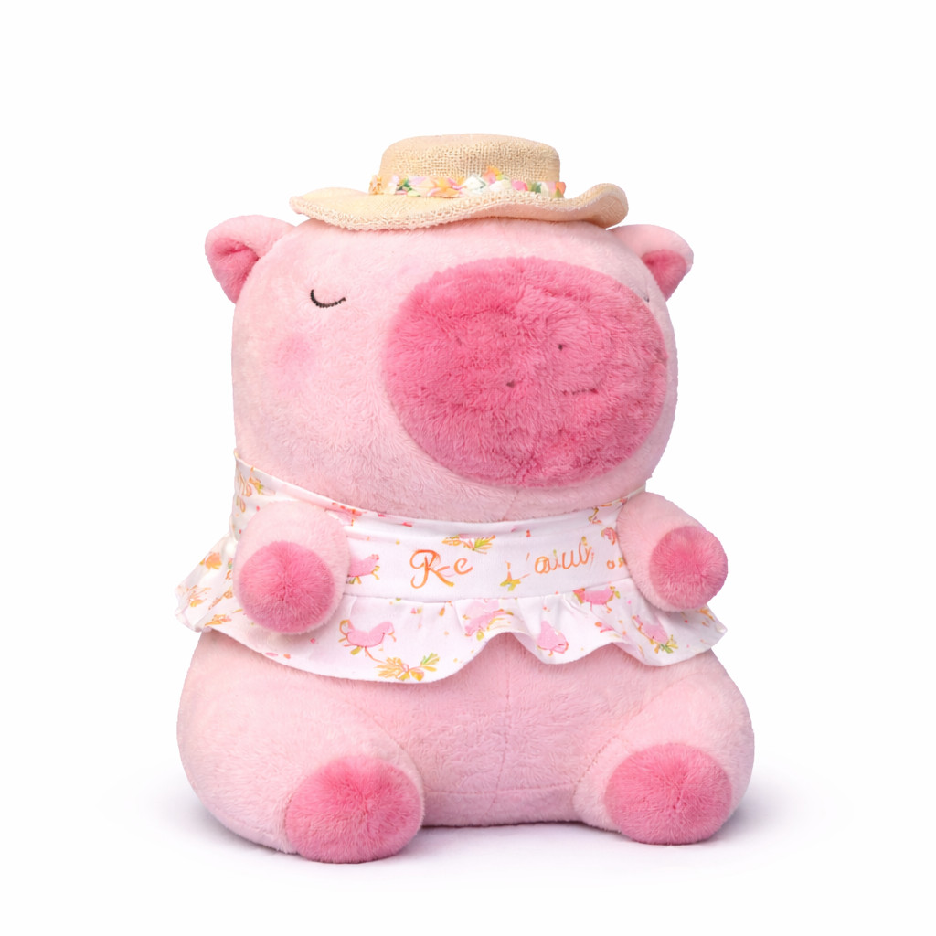 Peluche Cerdito Kawaii con Sombrero 🐷🌸 - 40 cms