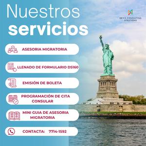 Tourist Visa Advisory (B1/B2) Asesoría para Visa de Turista (B1/B2)