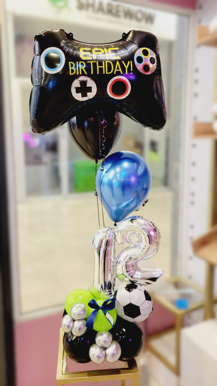 Arreglo de globos Gamer & Fútbol