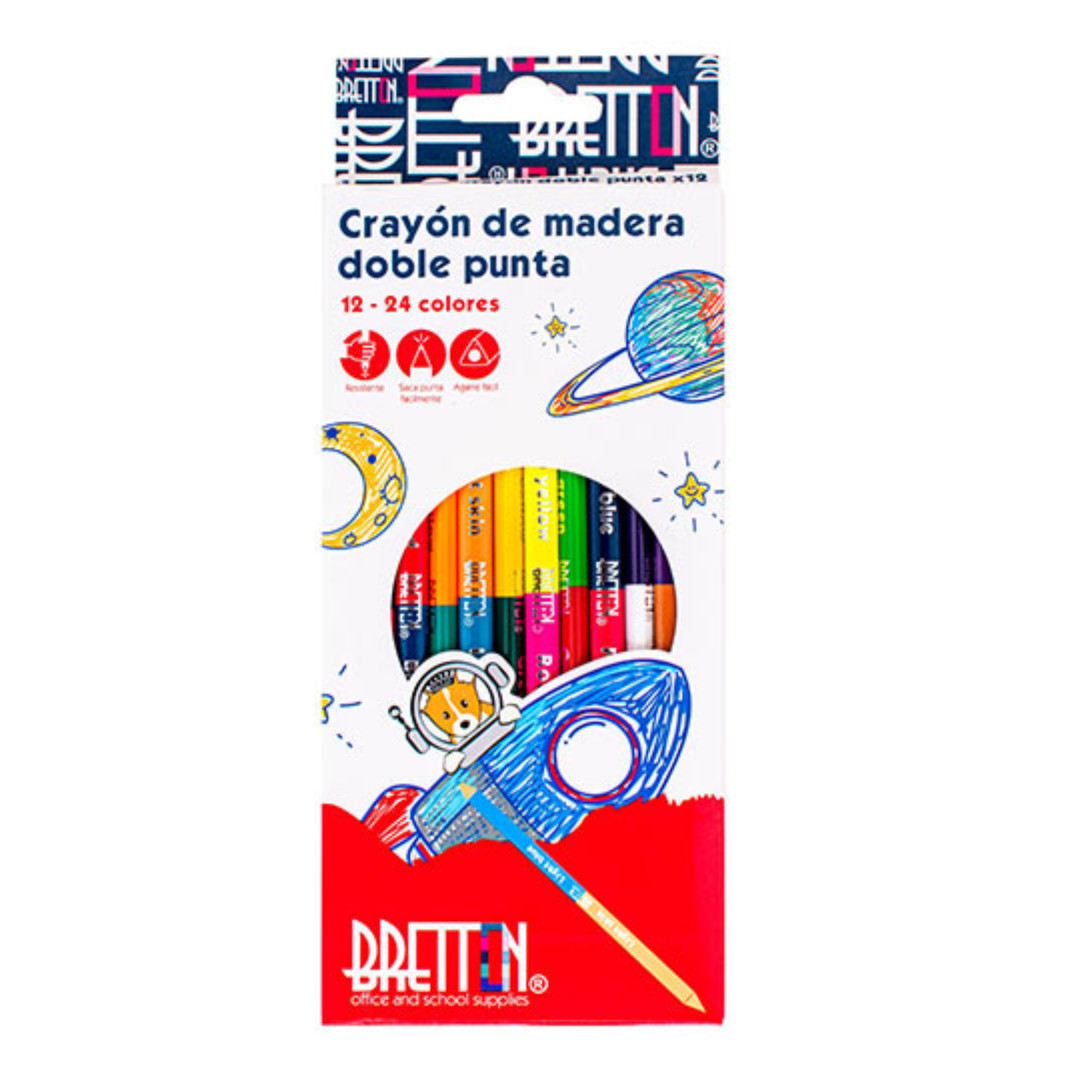 Lapiz de color doble punta Bretton