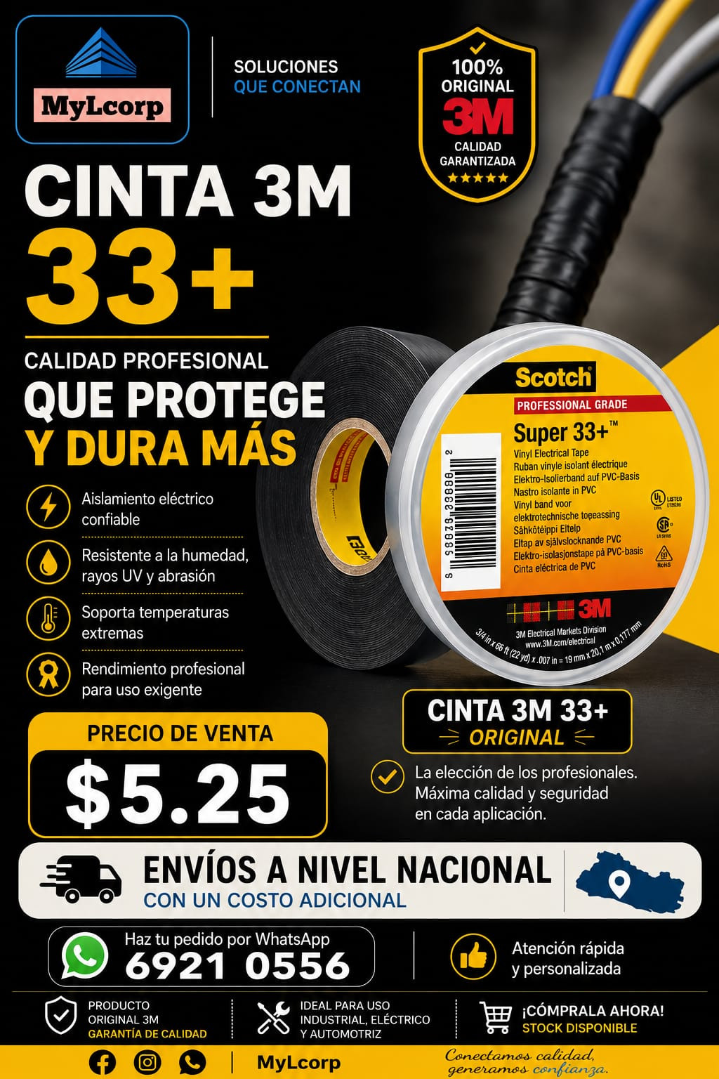 Cintas Adhesivas Aislante 3M 33+