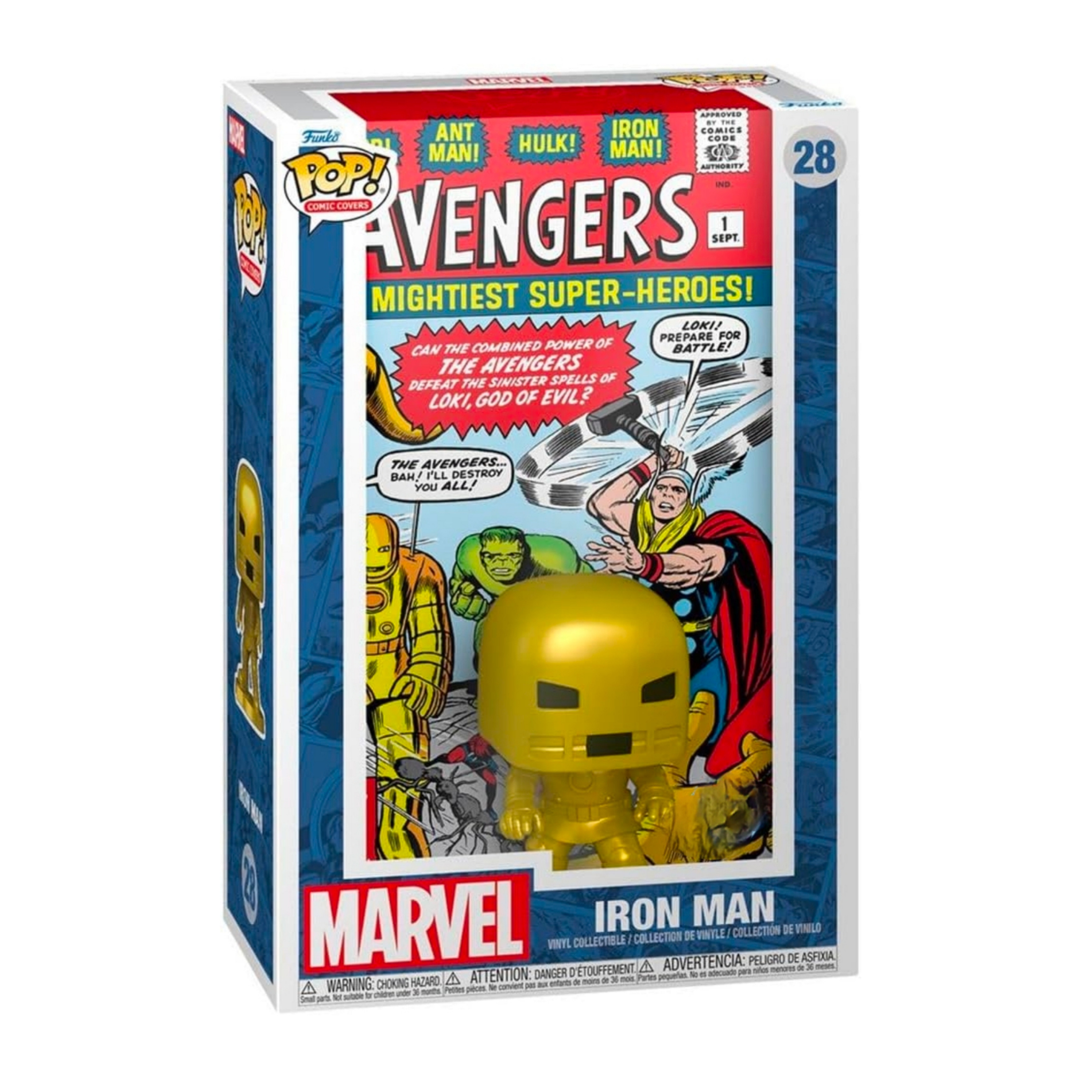 Funko Pop! Comic Covers: Iron Man (Leve golpe en esquina caja)