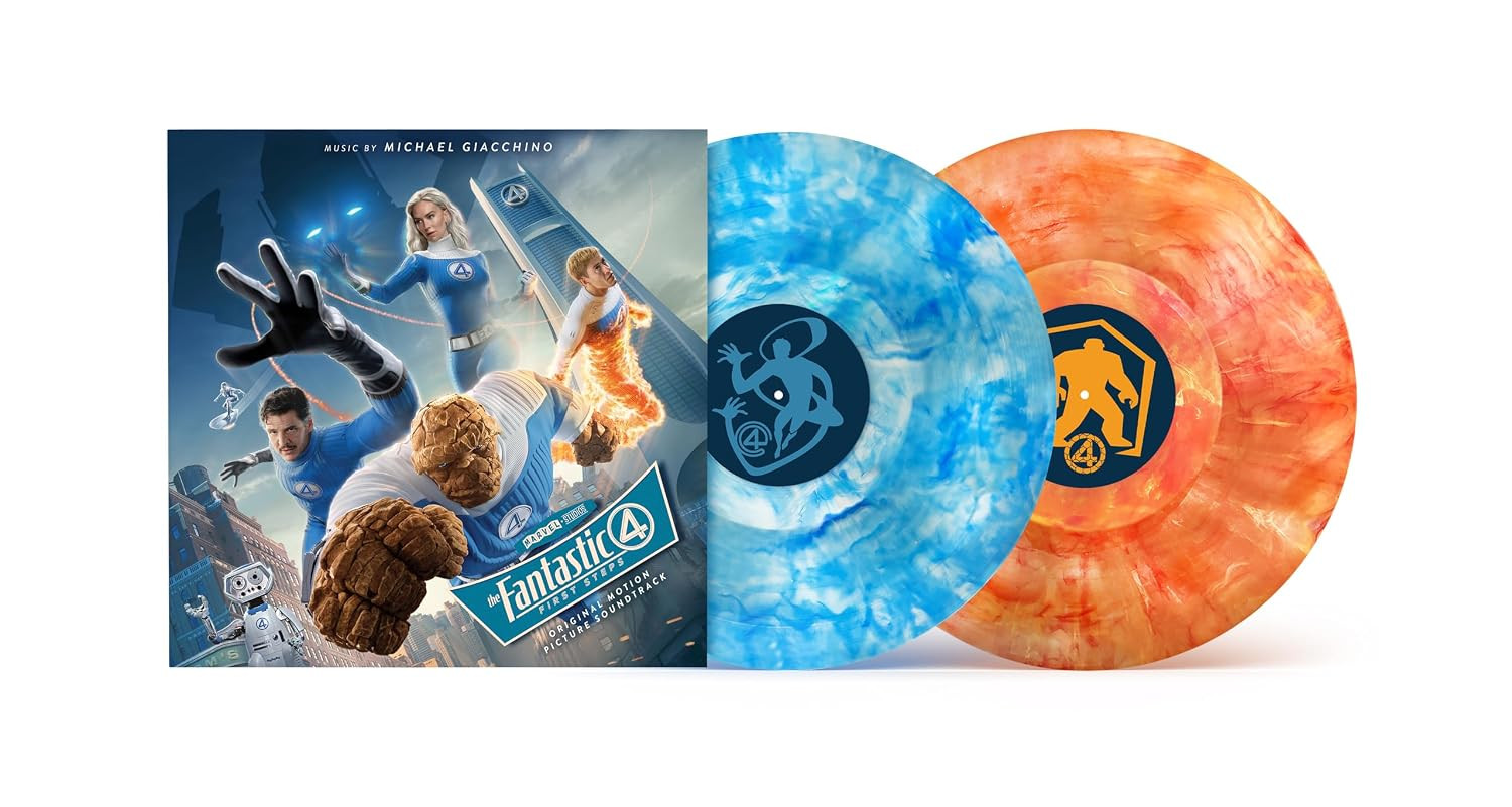 The Fantastic Four: First Steps Soundtrack Blue Marble/Orange Marble