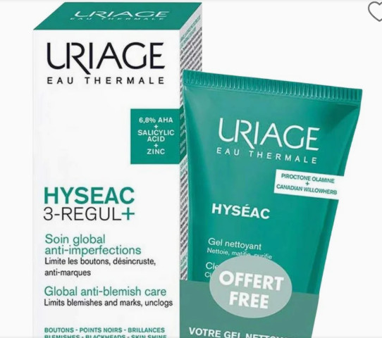 Uriage Kit Hyséac 3-Regul + Piel Grasa 40ml + Hyséac Gel Limpiador 50ml