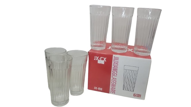 Juego de 6 vasos cristal JX88