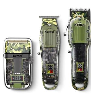Set 3 en 1 Kemei Maquinas Cortadoras De Pelo Profesional KM-2379