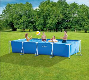 Piscina Desmontable Rectangular, 450 x 220 x 84 cm, 7.127 litros, Color Azul