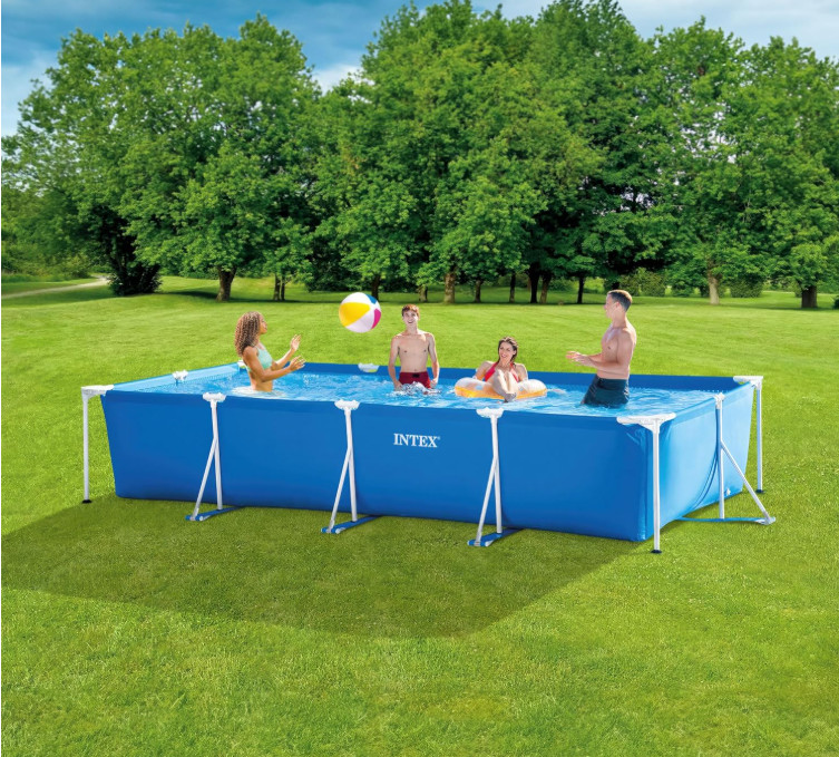 Piscina Desmontable Rectangular, 450 x 220 x 84 cm, 7.127 litros, Color Azul