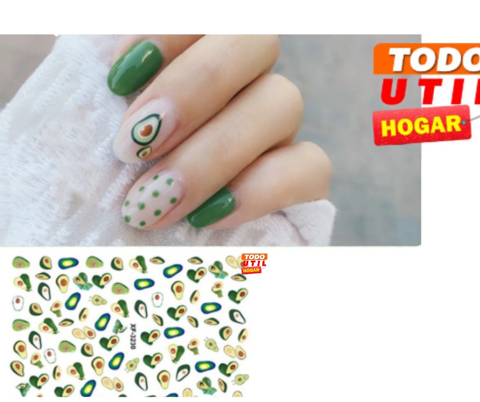 Stickers para uñas- aguacate 
