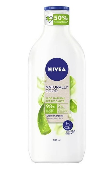 Crema Corporal Nivea Áloe Natural Refrescante  200ml 