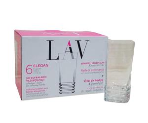 Juego de 6 vasos cristal LAV