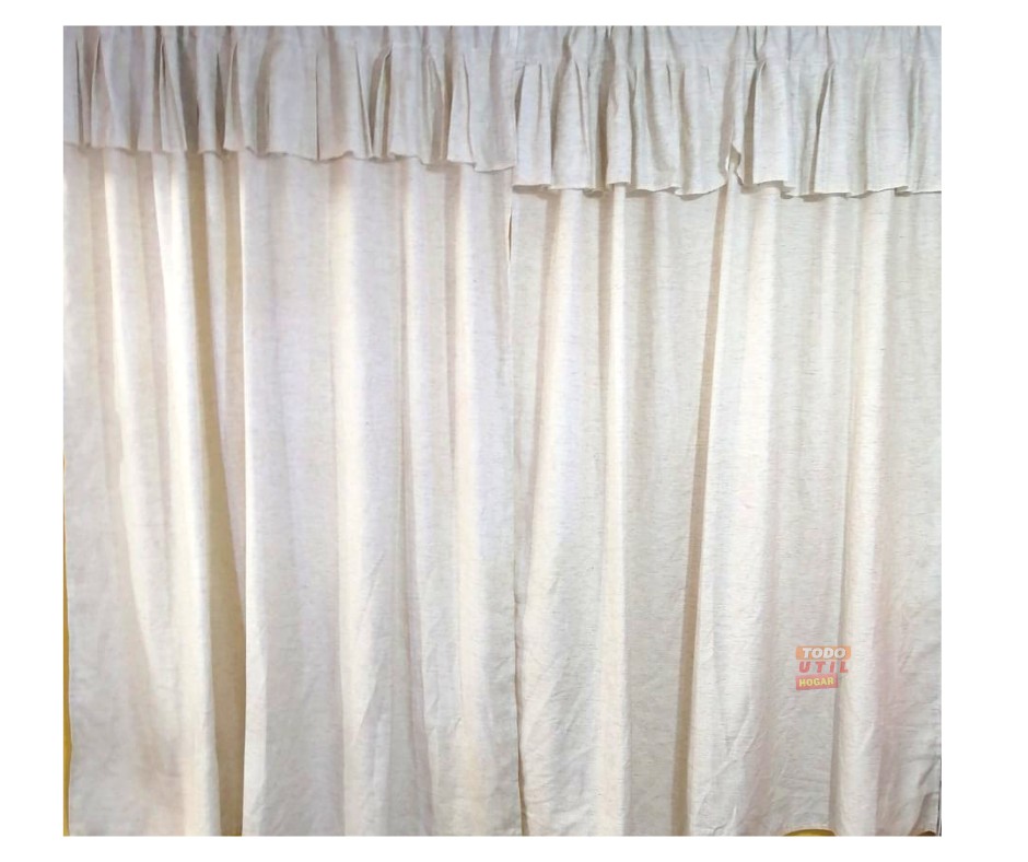 Par de cortinas blanco 