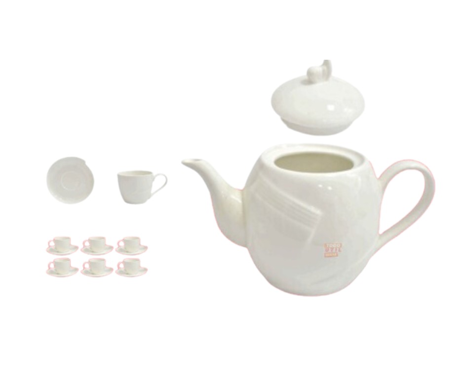 Set tetera + 6 tazas con plato