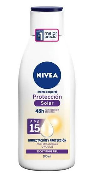Crema Corporal Nivea Protección Solar  15fps 100ml 